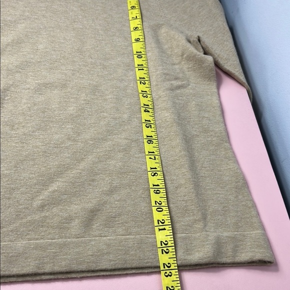 Lands' End Tan Cowl Neck Cashmere Blend Sweater - Picture 8 of 8